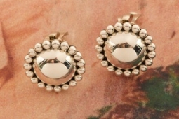 Artie Yellowhorse Clip on Rising Sun Sterling Silver Earrings